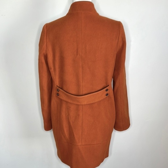 Burnt Orange Pea Coat - Picture 3 of 8